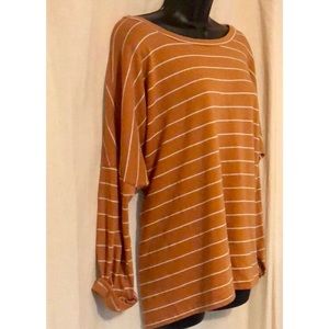 CJLA Carly Jean Los Angeles Stripe Tunic Tee M